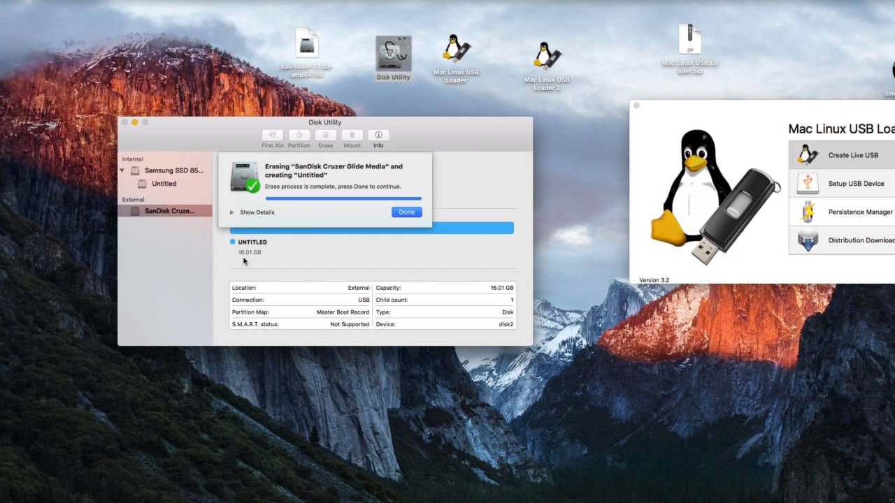 bootable linux usb install for mac in windows